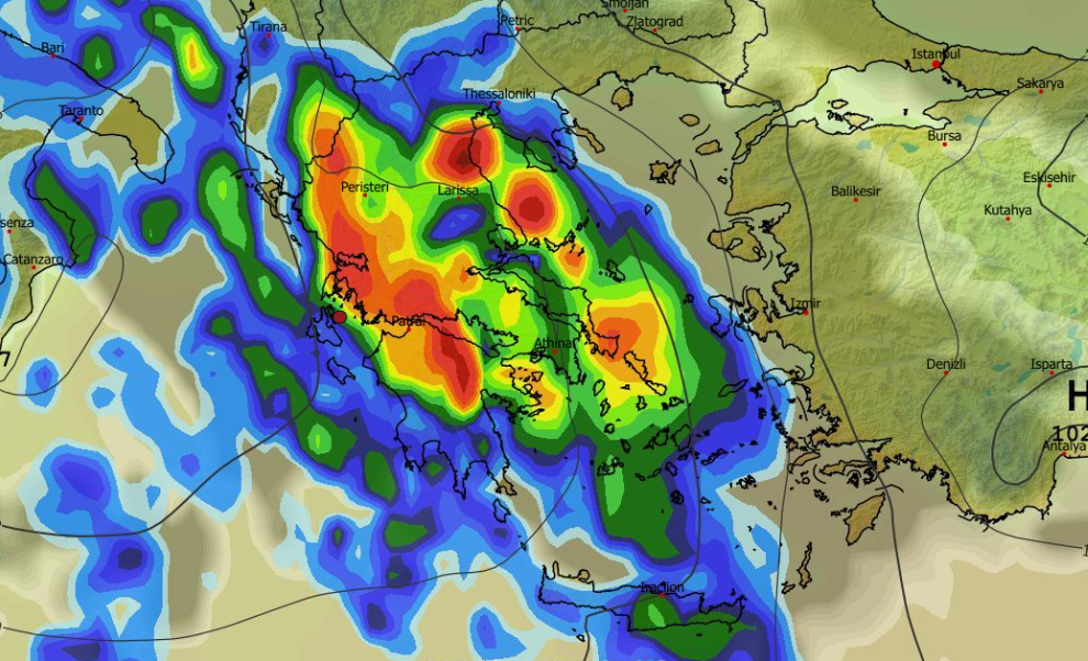 Καιρός – προοπτική: Νέα κακοκαιρία από Τετάρτη. Πρωινά δεδομένα GFS