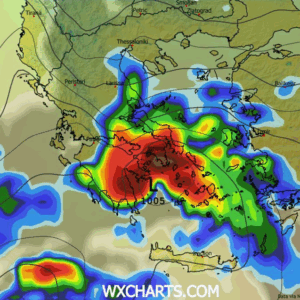 Καιρός 22-11: Επιμένει το GFS – Τάση για ισχυρή κακοκαιρία το επόμενο Σαββατοκύριακο