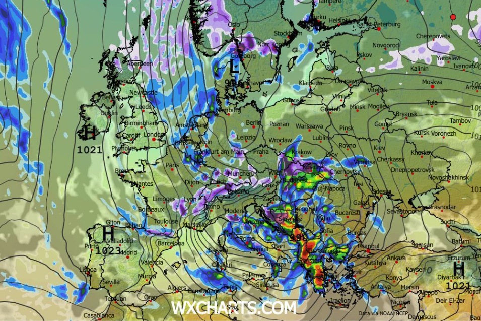 Καιρός 15-11: Ξανά σε τροχιά διαδοχικών κακοκαιριών η χώρα (vid)