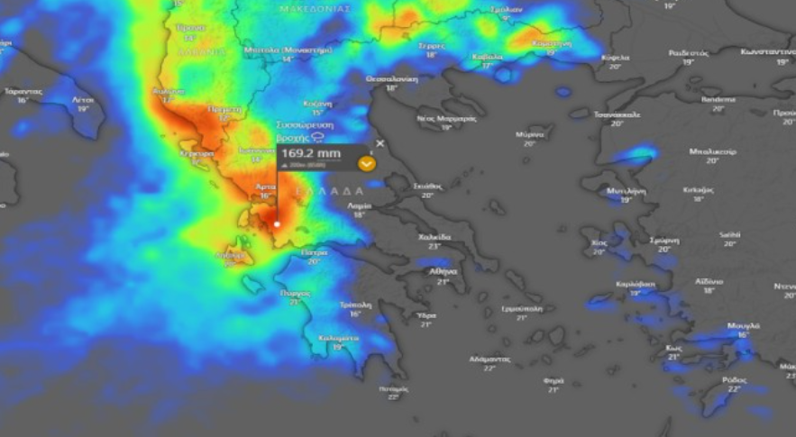 Καιρός: Προειδοποίηση Κολυδά για επικίνδυνα φαινόμενα κατηγορίας 3