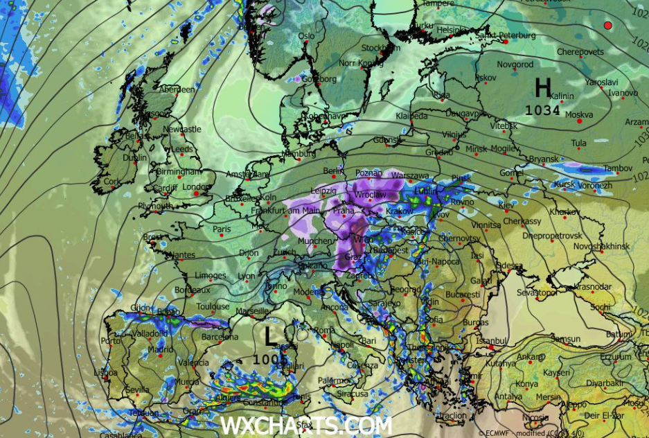 Καιρός 14-11: Από Τρίτη βροχές και διαδοχικά συστήματα βλέπει το ECMWF