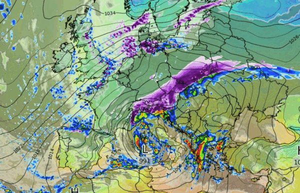 Καιρός 8-11: Η πορεία της κακοκαιρίας – Πρωινά δεδομένα ECMWF, κάτι ψυχρό στα μακρινά (vid)