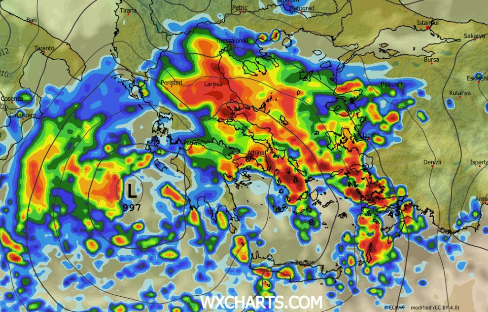 Καιρός 22-11: Κλειδώνει και ισχυρή πανελλαδική κακοκαιρία το ευρωπαϊκό (vid)