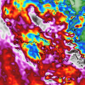Καιρός 2-12: Η κατανομή του υετού κατά τη διάρκεια της νέας κακοκαιρίας