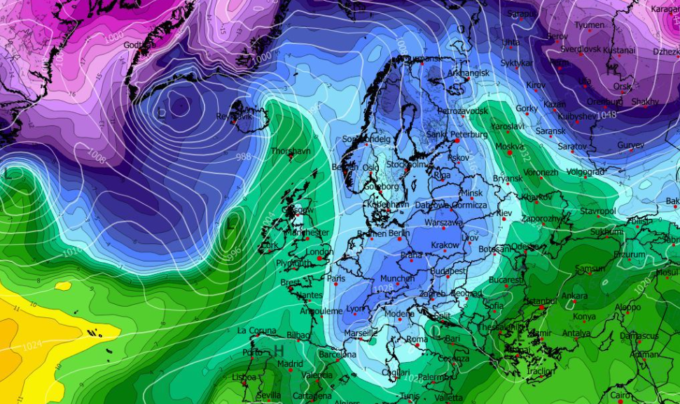 Καιρός 7-12: Πρωινά δεδομένα ECMWF – Κοντά στις γιορτές ψυχρή εισβολή;