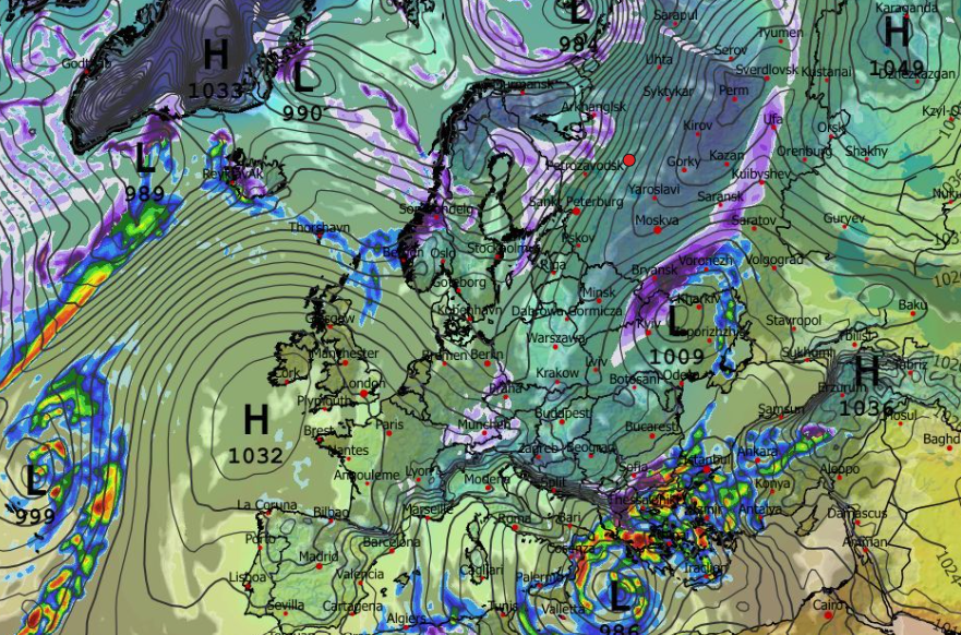 Καιρός Πρωτοχρονιά: Ισχυρές κακοκαιρίες από το GFS το πρώτο 5νθήμερο του 2026