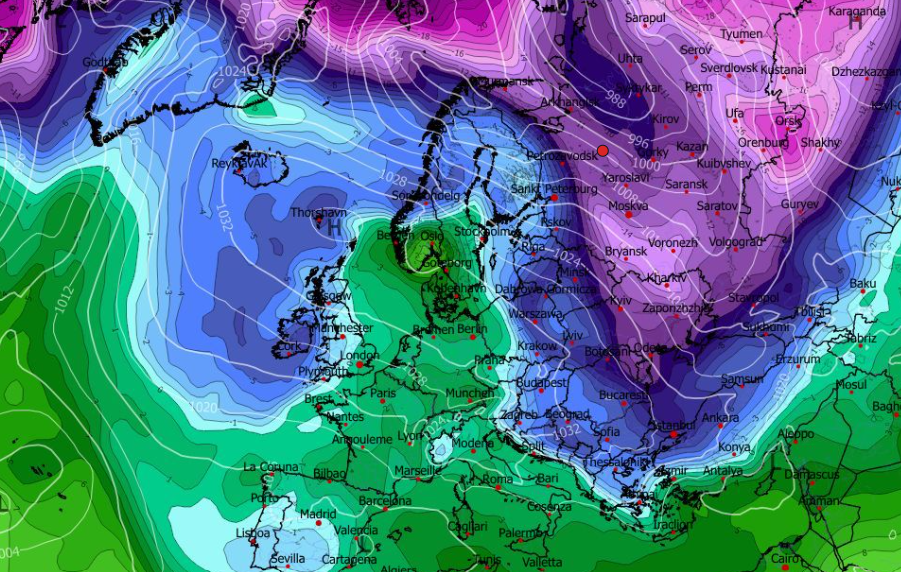 Καιρός Χριστούγεννα: Καρέ – καρέ η κίνηση των αερίων μαζών από το ECMWF (vid)