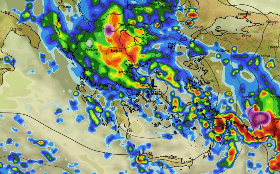 Καιρός 4-12: Νέα δεδομένα ECMWF – Ισχυρές καταιγίδες, καρέ – καρέ η πορεία