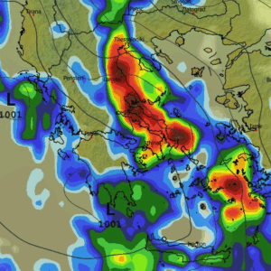 Καιρός 2-12: Επιμένει για πολύωρα φαινόμενα και με ένταση το GFS