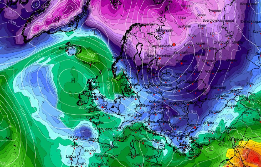Καιρός Χριστούγεννα: Κατεβάζει ψύχος το GFS προς την Πρωτοχρονιά (vid)