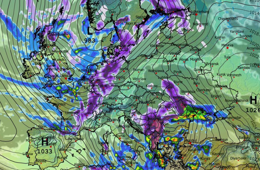 Καιρός Χριστούγεννα: Επιμένει για διαδοχικές κακοκαιρίες το GFS