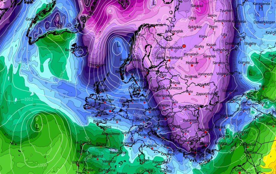 Καιρός 27-12: Καρέ – καρέ η ψυχρή εισβολή από το GFS, παραμονή Πρωτοχρονιάς