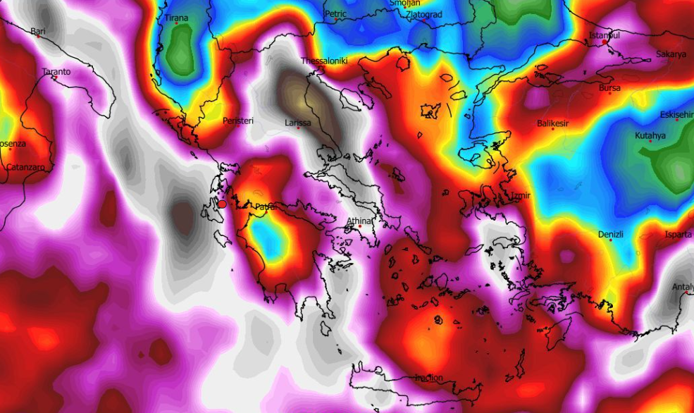 Καιρός 2-12: Τα ύψη υετού έως τα μέσα Δεκέμβρη - Πρωινά δεδομένα GFS