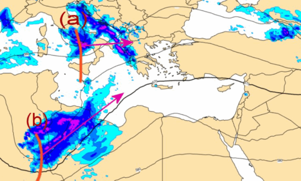 Καιρός 2-12: Κολυδάς για δύο κακοκαιρίες που ενώνονται και γενικευμένες βροχοπτώσεις