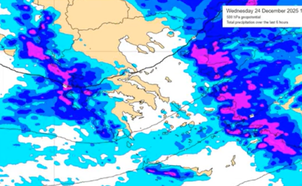 Καιρός Χριστούγεννα: Νέα ενημέρωση Κολυδά – Διαφωνία μοντέλων στις βροχές (vid)