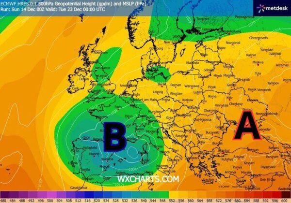 Καιρός Χριστούγεννα και Πρωτοχρονιά: Πρώτη εικόνα από Ιταλό μετεωρολόγο