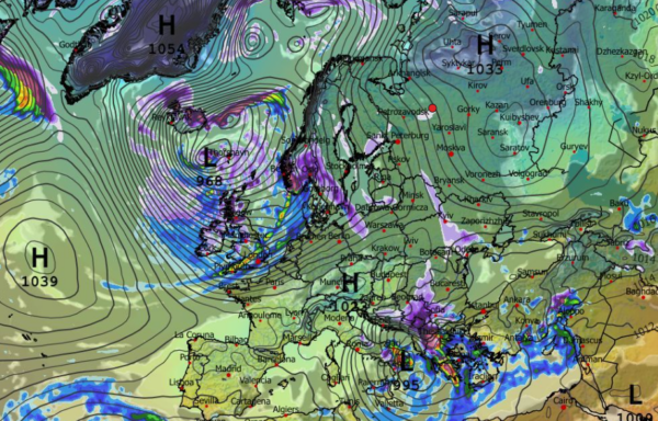 Καιρός Χριστούγεννα: Διαδοχικές κακοκαιρίες και με χιόνια από GFS (vid)