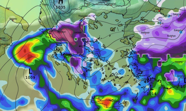 Καιρός Χριστούγεννα: Χιονοκαταστάσεις τάζει το GFS από 26 Δεκέμβρη (vid)
