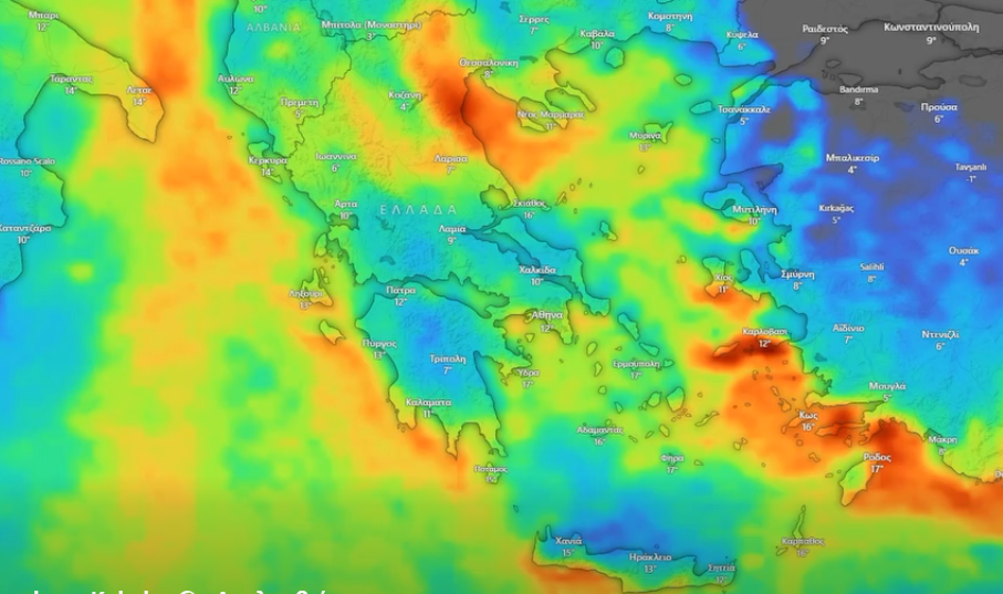 Καιρός 2-12: Ενημέρωση Κολυδά για συμφωνία μοντέλων για αυξημένο υετό