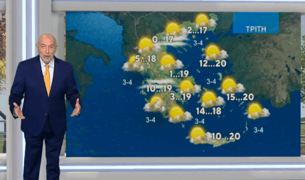 Καιρός: Η πρόγνωση του Τάσου Αρνιακού για Δευτέρα και Τρίτη (vid)