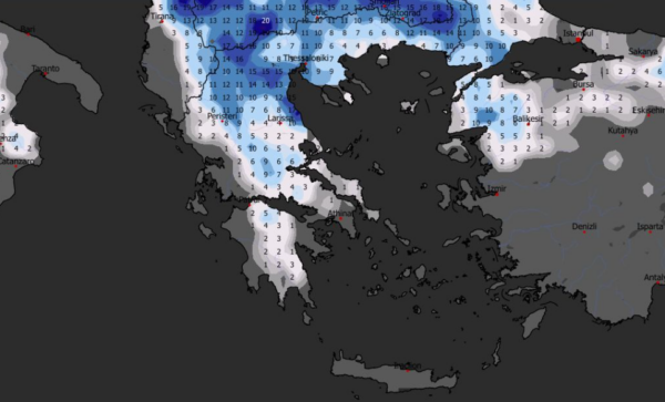 Καιρός GFS: Λίγα χιόνια την Πρωτοχρονιά, τάση για περισσότερα μετά…