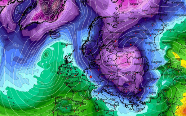 Καιρός 8-1: Πρωινά δεδομένα GFS – Προ των πυλών ψυχρή εισβολή (vid)