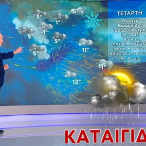 Καιρός 20-1: Καμπανάκι Αρνιακού για έως και 11 μποφόρ – Πού θα χιονίσει; (vid)