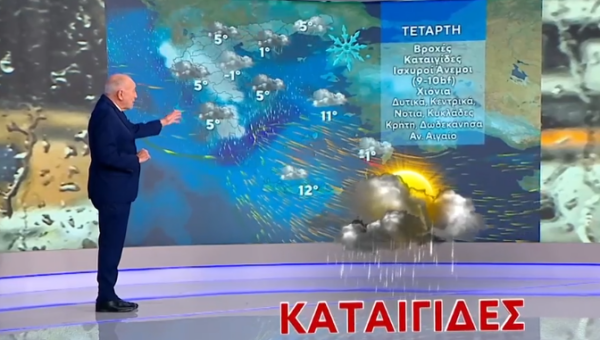 Καιρός 20-1: Καμπανάκι Αρνιακού για έως και 11 μποφόρ – Πού θα χιονίσει; (vid)