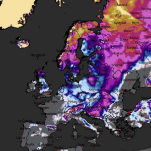 Καιρός 4-1: Ο χάρτης χιονοκάλυψης της Ευρώπης – Τι δείχνει για την Ελλάδα