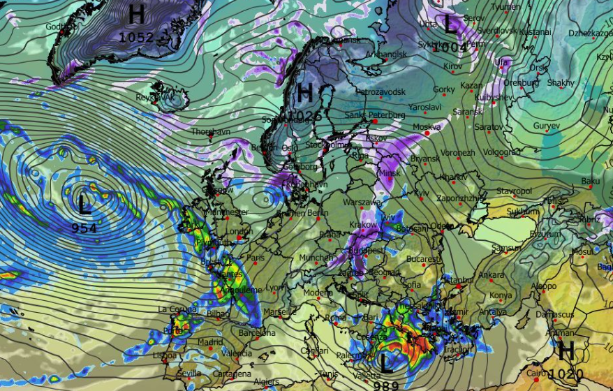 Καιρός 22-1: «Σήματα» GFS για νέες ισχυρές κακοκαιρίες (vid)