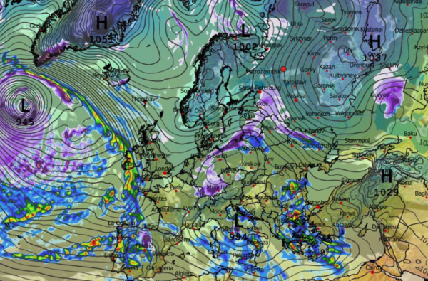 Καιρός 23-1: Τάση διαδοχικών κακοκαιριών – Πρωινά δεδομένα GFS (vid)