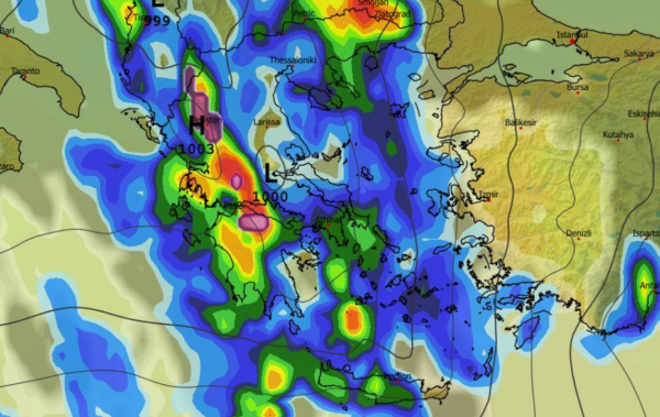 Καιρός 25-1: Νέα δεδομένα GFS για τις διαδοχικές κακοκαιρίες (vid)