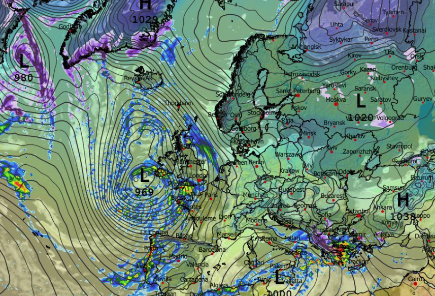 Καιρός: Εντυπωσιακή παρέλαση βαρομετρικών χαμηλών – Επιμένει το GFS (ωιδ