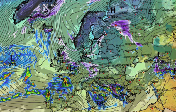 Καιρός 24-1: Επιμένει για διαδοχικές κακοκαιρίες το GFS (Vid)