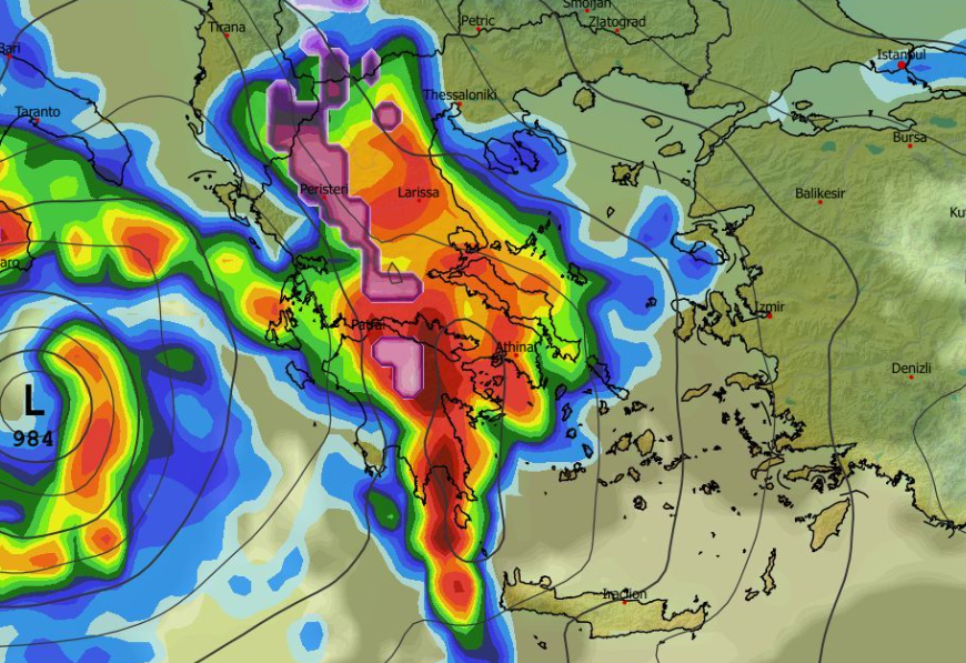 Καιρός 30-1: Καρέ – καρέ η νέα ισχυρή κακοκαιρία με έντονες καταιγίδες και χιόνια (vid)
