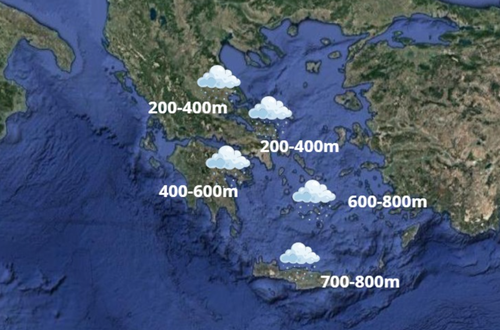 Καιρός 12-1: Πού θα χιονίσει τις επόμενες ώρες; Ενημέρωση Τσατραφύλλια