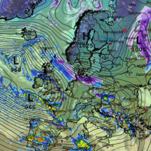 Καιρός 24-1: Εντυπωσιακή παρέλαση βαρομετρικών χαμηλών από το ECMWF