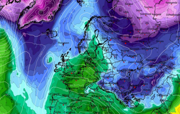 Καιρός 13-1: Κάθοδος ψυχρών αερίων μαζών και από το GFS (vid)