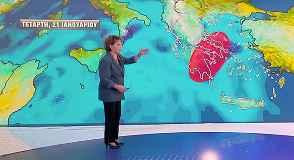 Καιρός 21-1: Προειδοποιεί η Χριστίνα Σούζη – Μεγάλη προσοχή και για πλημμυρικά προβλήματα