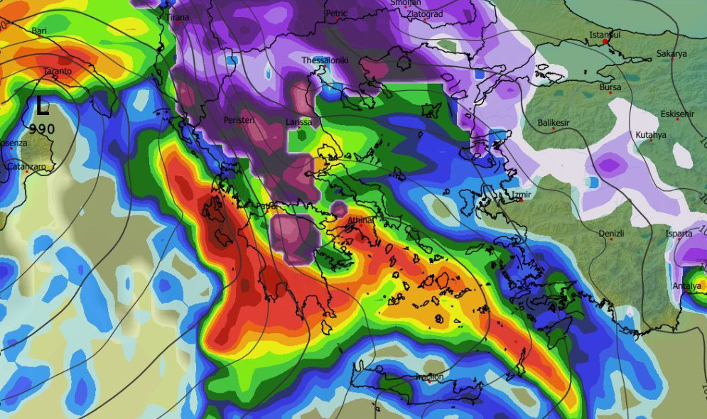 Καιρός 14-1: Διαδοχικές κακοκαιρίες με χιονοπτώσεις – Επιμένει το GFS στην τάση