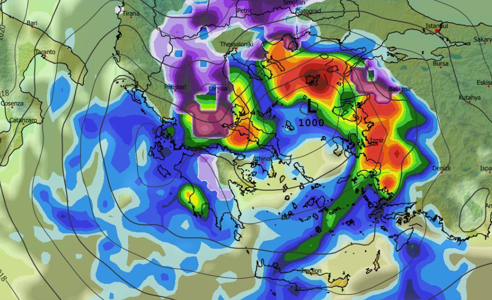 Καιρός 1-1: Πότε βλέπει το GFS κακοκαιρία στη μακροπρόθεσμη τάση (vid)