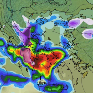 Καιρός 17-1: Δυνητικά επικίνδυνα φαινόμενα την Τετάρτη από το GFS (vid)