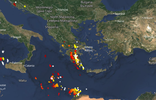 Καιρός 26-1: Καταιγίδες σε εξέλιξη τώρα – Πού εκδηλώνονται Live