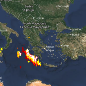 Καιρός 21-1: Κακοκαιρία – Live – Λαίλαπα καταιγίδων σε εξέλιξη