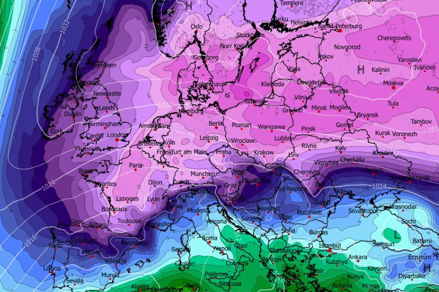 Καιρός 13-1: Πολικό ψύχος – μαμούθ κατεβάζει στην Ευρώπη το GFS