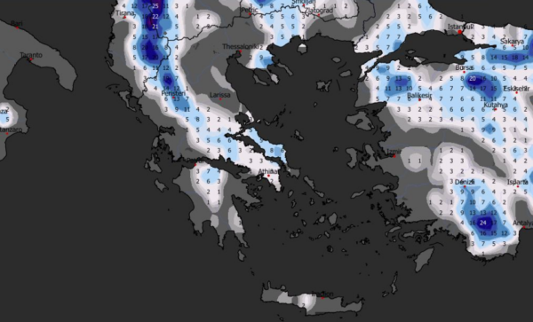 Καιρός 9-1: Στα λευκά η Αττική από το GFS – O χάρτης χιονοκάλυψης (vid)