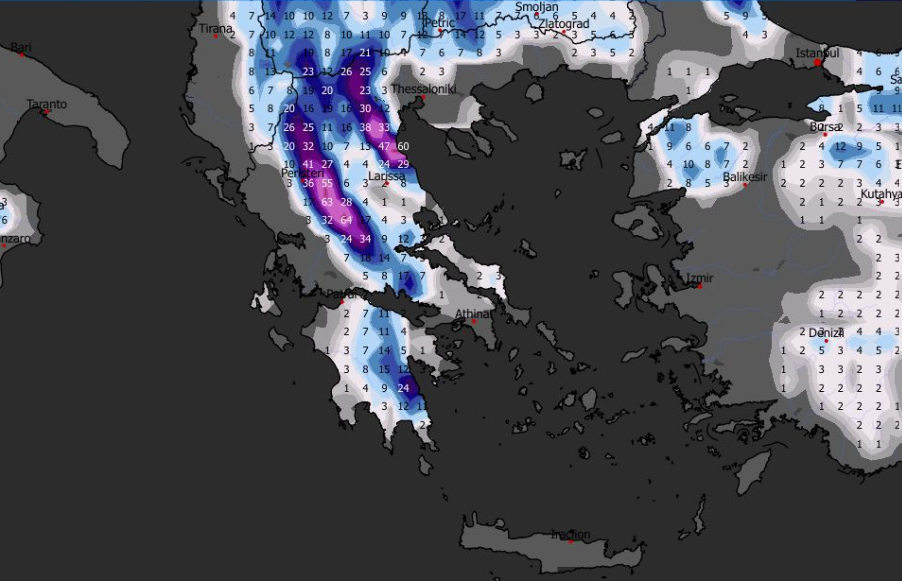 Καιρός 15-1: Σε τροχιά… χιονοπτώσεων η Ελλάδα – Επιμένει το GFS (vid)