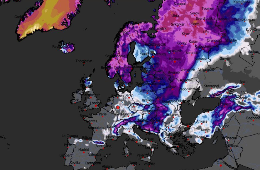 Καιρός 4-1: Νέα δεδομένα GFS – Ο ευρωπαϊκός χάρτης χιονοκάλυψης (vid)