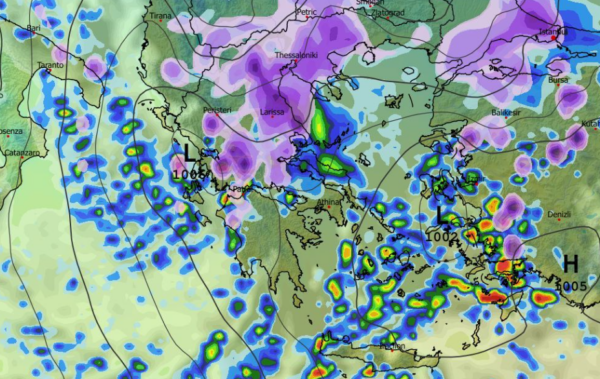 Καιρός 31-1: Τάση για χιόνια στην Ελλάδα από το ECMWF στα… μακρινά (vid)