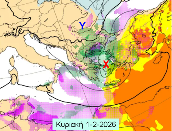 Καιρός 31-1: Ο χάρτης του Δημήτρη Ζιακόπουλου τα λέει… όλα για την κακοκαιρία (pic)